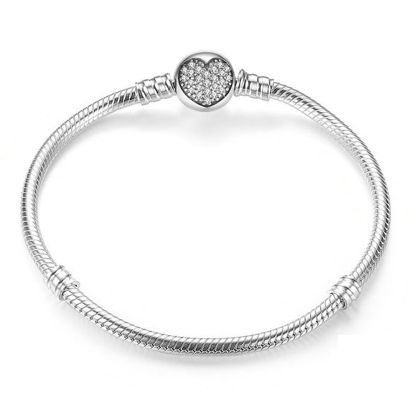Silver Classic Hearth Bracelet